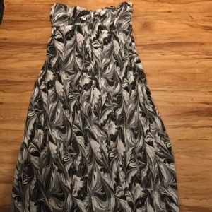 Michael Kors black and white maxi dress